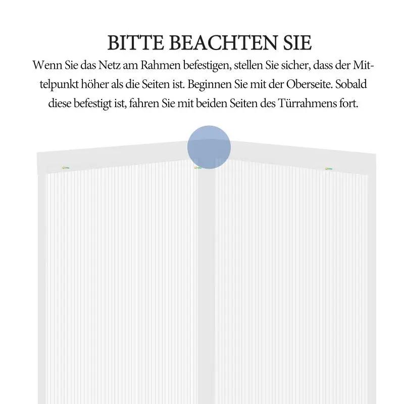 Sekey Kratzfest Magnet Fliegengitter Tür aus Polyester, Weiß Sekey