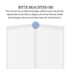 Sekey Kratzfest Magnet Fliegengitter Tür aus Polyester, Weiß Sekey