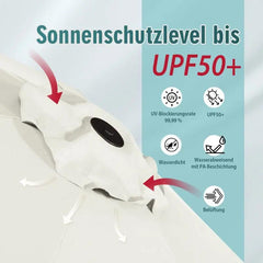 Sekey 220 × 400 cm Doppelsonnenschirm mit Kurbel, UV50+ Sekey