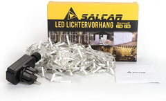 Salcar 2 x 1 m/3 x 1 m / 6 x 1 m LED Lichtervorhang, 100 / 150 / 300 LEDs Salcar