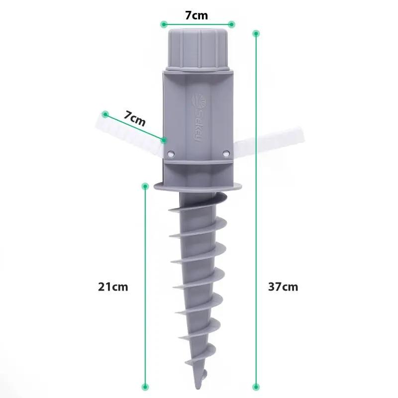 Sekey 22 mm - 32 mm Bodenhülse für Sonnenschirm, mit klappbaren Griffen und Aufhängehaken Sekey