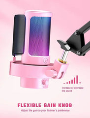 Fifine USB Kondensator Mikrofon mit Stummschalttaste, Popfilter und Kopfhörerbuchse Sekey