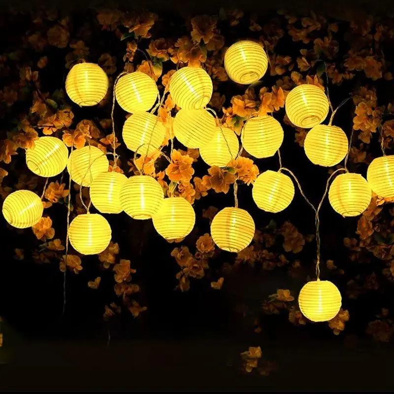 Salcar 10 m LED Solar Lampion Lichterkette, 40 LEDs Salcar