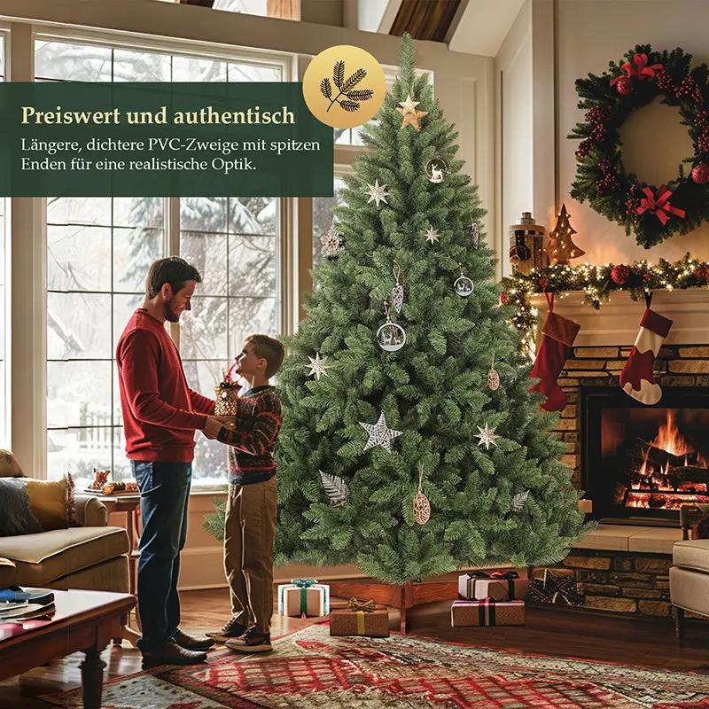 Salcar 120cm/150cm/180cm/210cm Künstlicher Weihnachtsbaum, Korea-Tanne, mit 730/1066  PVC-Nadeln Salcar