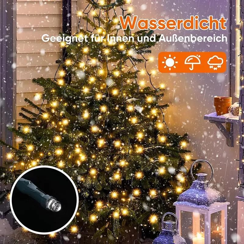 Salcar 1.5/ 2/ 3 m LED Lichterkette für Weihnachtsbaum, mit 10/ 12/ 14 Strängen, 250/ 420/ 490LEDs, mit Fernbedienung, 31VGS-zertifizierte Stromversorgung Salcar