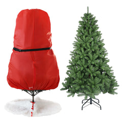 Salcar Weihnachtsbaum Aufbewahrung 138 × 185 cm – Weihnachtsbaumtasche für Bäume bis 2,4 m, mit Schnallen, Kordelzug & Kartenschlitz, Wasserdicht & Reißfest