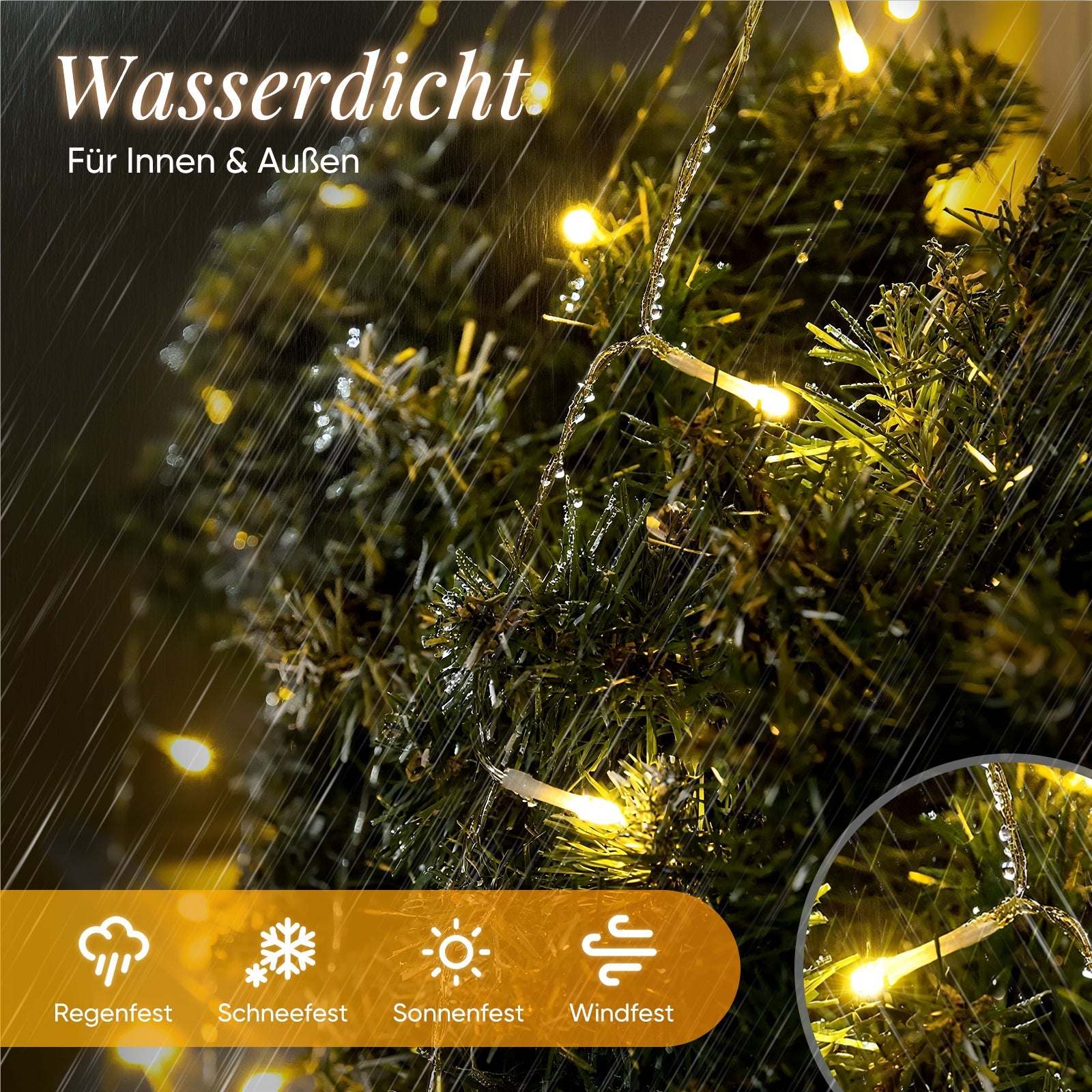 Salcar LED Lichterkette mit 5m/10m/15m/20m Länge – 50–300 LEDs, Fernbedienung, 8 Modi, Timer & IP44 Wasserdicht, für Weihnachtsdeko, Party, Hochzeit, Garten – Warmweiß Salcar