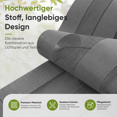 Salcar Doppelrollo Klemmfix Grau – Duo Rollo ohne Bohren für Fenster, Zebra Rollo mit Metallkern-Halterungen, Moderner Sicht- und Sonnenschutz