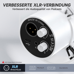 FIFINE K668 USB/XLR Dynamic Microphone with Mute Button and Shock Mount, Headphone Jack
