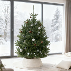 Salcar Künstlicher Weihnachtsbaum Nordmanntanne – Ultra-realistisch, 180 cm / 210 cm mit 1118 / 1512 Spitzen, Dicht & Robus, Für Innen- & Außenbereich