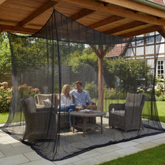 Sekey XXL Moskitonetz Schwarz 300x300x250 cm – Doppelbett, Pavillon & Outdoor Insektenschutz