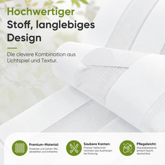 Salcar Doppelrollo Klemmfix Weiß – Duo Rollo ohne Bohren für Fenster, Zebra Rollo mit Metallkern-Halterungen, Stufenloser Sicht- und Sonnenschutz