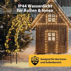 Salcar 1m LED Gartenstecker Sternschnuppe Lichterkette, 400 LEDs Salcar
