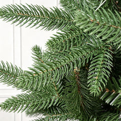 Salcar Künstlicher Weihnachtsbaum Nordmanntanne – PE & PVC, naturgetreuer Christbaum mit Topf oder Metallständer