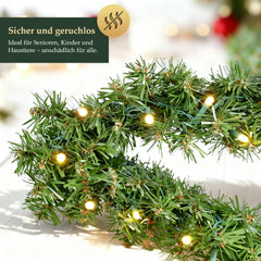 Salcar Weihnachtsstern aus PVC mit warmweißer LED-Lichterkette – 40 cm / 55 cm, mit Batteriefach & Timer, wetterfest für Innen und Außen