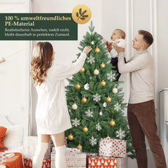 Salcar Premium Künstlicher Weihnachtsbaum 150cm/180cm/210cm – Nordmanntanne aus 100 % PE, naturgrün, form- & farbstabil, geruchlos, nadelfrei Salcar