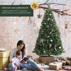 Salcar 120/150/180/210/240cm Künstlicher Weihnachtsbaum mit Metallständer, Nordmanntanne, mit 279/408/580/868/1168 Spitzen Salcar