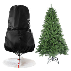 Salcar Weihnachtsbaum Aufbewahrung 138 × 185 cm – Weihnachtsbaumtasche für Bäume bis 2,4 m, mit Schnallen, Kordelzug & Kartenschlitz, Wasserdicht & Reißfest
