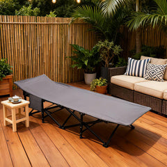Sekey Feldbett Campingbett Klappbar 190×71×35 cm | 200 kg belastbar | 1200D Oxford | wahlweise mit 7 cm Matratze | Faltbare Camping- & Angelliege für Garten & Outdoor