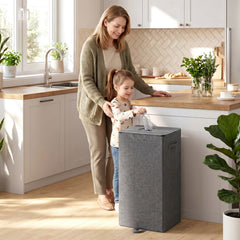Sekey Pfandflaschen Sammelbehälter 100L mit Rucksack-Innenbeutel, Flaschenkorb für Leergut & Dosen, Faltbarer Pfandflaschenkorb mit Einwurföffnung, Flaschensammler für Küche, Keller & Recycling