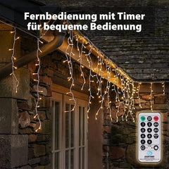 Salcar 5m /10m /15m LED Eisregen Lichterkette, 200 / 400 /608 LEDs, mit Fernbedienung Sekey
