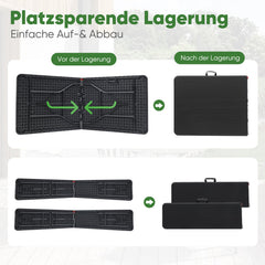Sekey Klappbare Bierzeltgarnitur 180 cm im Rattan-Look – Gartenmöbel Set für Terrasse, Balkon & Outdoor-Events Sekey