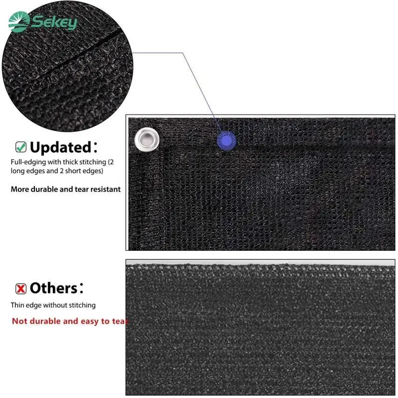 Sekey Balkon Sichtschutz aus 220 g/m² HDPE, Schwarz Sekey