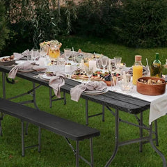 Sekey 3-teilig 180 cm Biertischgarnitur Set, 2 Bierbänke und Biertisch Sekey