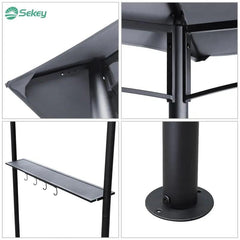 Sekey Grill Pavillon mit mit klappbaren Seitenteil 235 x 145cm Sekey