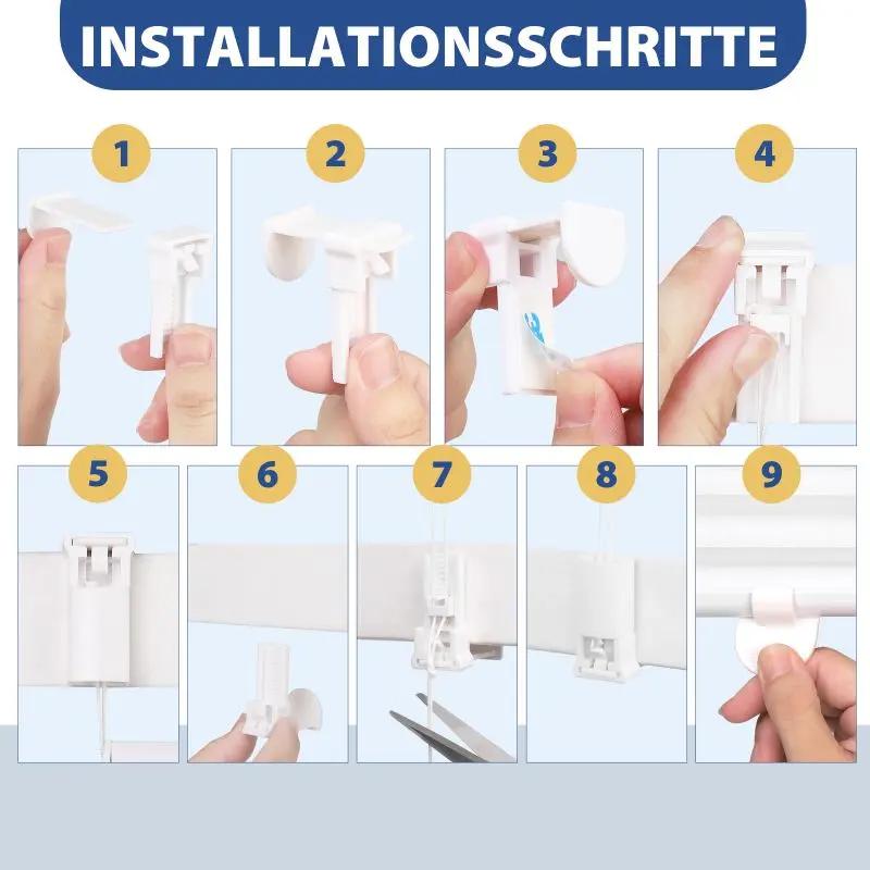Sekey Plissee Day+Night ohne Bohren, 100% Verdunkelung, mit Muster Sekey