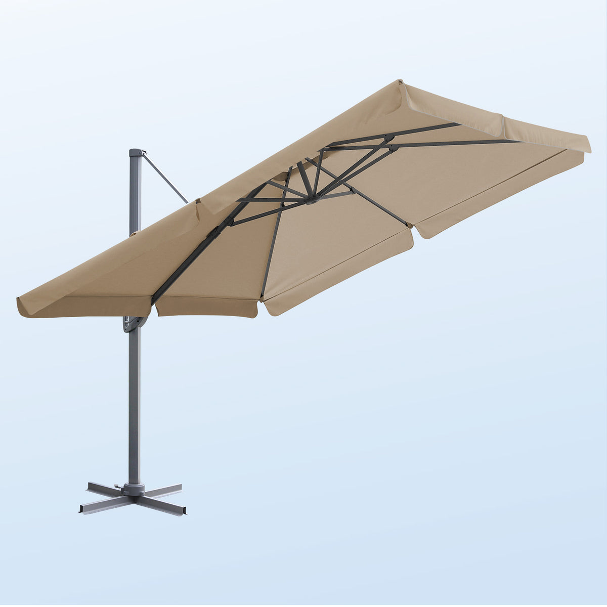 Sekey 300 cm x 300 cm cantilever parasol, sun protection UV50+