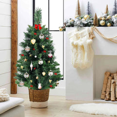Salcar 60/90cm Künstlicher Weihnachtsbaum Klein mit Christbaumständer, Nordmanntanne, mit 70/110 Spitzen Salcar