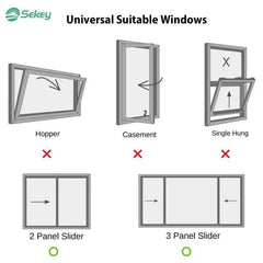 Sekey Schiebefenster Türabdichtung für mobile Klimageräte Sekey