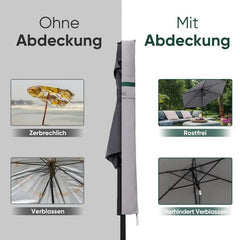 Sekey 175 x 27,5/35,5 cm Schutzhülle für 300 cm Sonnenschirm, aus Polyester-Gewebe Sekey
