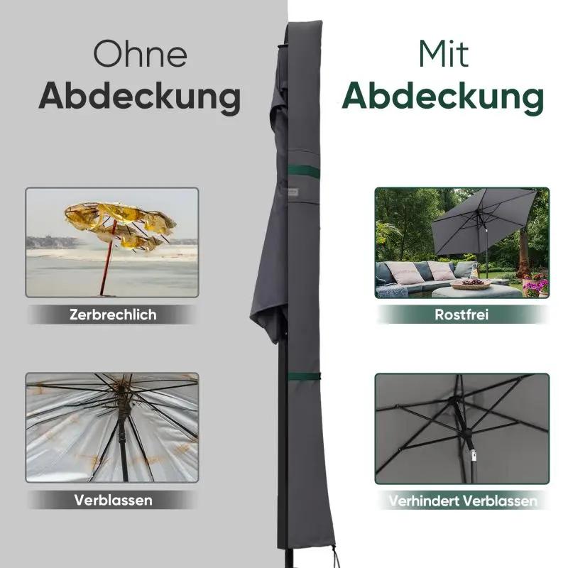 Sekey 220 x 30/50 cm Schutzhülle für 400 cm Sonnenschirm, aus Polyester-Gewebe Sekey