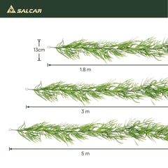 Salcar Künstliche Weihnachtsgirlande aus 100 % PE – Realistische Tannengirlande für Wand, Tür & Kamin – Langlebig & wiederverwendbar