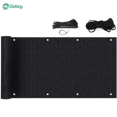 Sekey Balkon Sichtschutz aus 220 g/m² HDPE, Schwarz Sekey