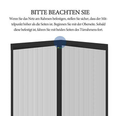 Sekey Kratzfest Magnet Fliegengitter Tür aus Polyester, Schwarz Sekey