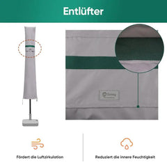 Sekey 190 x 30/50 cm Schutzhülle für 350 cm Sonnenschirm, aus Polyester-Gewebe Sekey