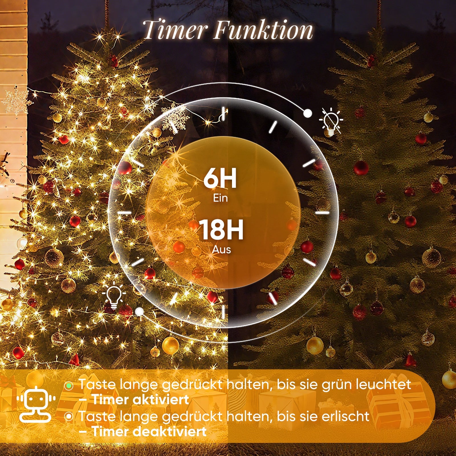 Salcar LED Lichterkette mit 5m/10m/15m/20m Länge – 50–300 LEDs, Fernbedienung, 8 Modi, Timer & IP44 Wasserdicht, für Weihnachtsdeko, Party, Hochzeit, Garten – Warmweiß Salcar