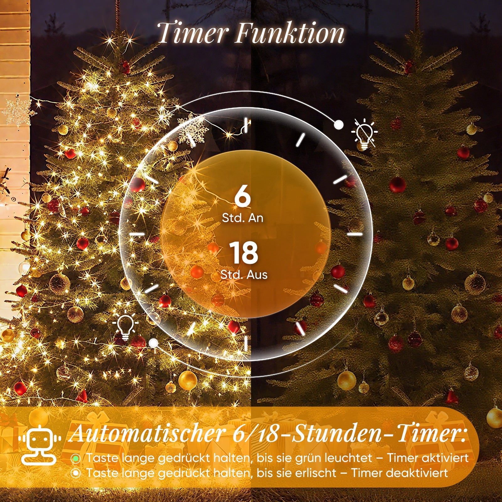 Salcar LED Lichterkette mit 5m/10m/15m/20m Länge – 50–300 LEDs, Fernbedienung, 8 Modi, Timer & IP44 Wasserdicht, für Weihnachtsdeko, Party, Hochzeit, Garten – Warmweiß Salcar