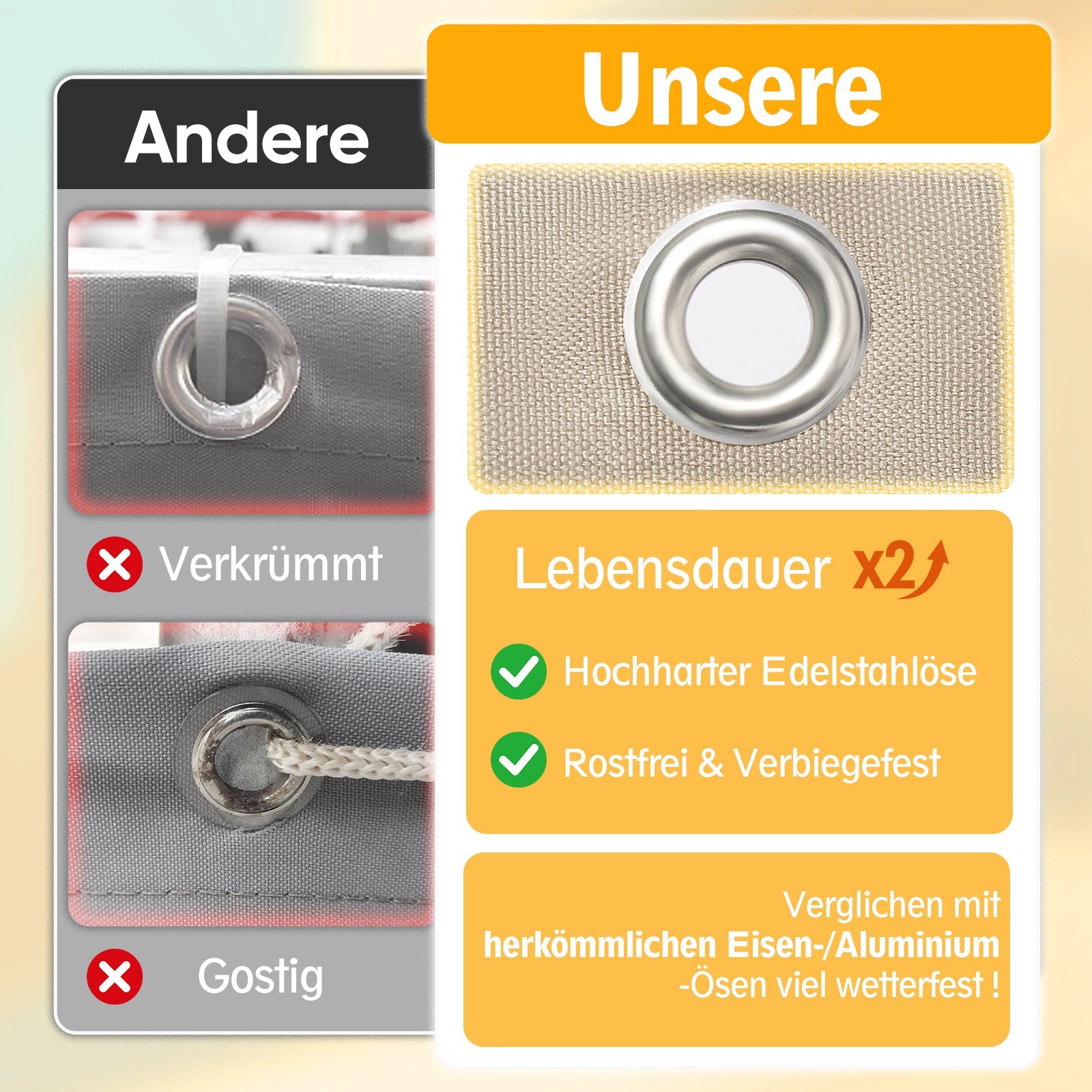Sunula Balkon Sichtschutz, blickdicht, PES Balkonverkleidung, Windschutz, ohne Bohren, mit Nylon-Kabelbinder und Kordel, patentierte reißfeste Ösen, wetterfest, taupe SEKEYMALL
