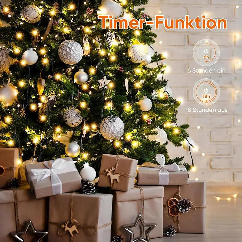 Salcar 1.5/ 2/ 3 m LED Lichterkette für Weihnachtsbaum, mit 10/ 12/ 14 Strängen, 250/ 420/ 490LEDs, mit Fernbedienung, 31VGS-zertifizierte Stromversorgung Salcar