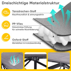 Sekey Feldbett Campingbett Klappbar 190×71×35 cm | 200 kg belastbar | inkl. Matratze & 3-in-1-Seitentasche | Faltbares Gästebett für Camping, Garten & Reise