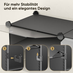 Sekey Schuhschrank Schwarz – Modulares Stecksystem, stabil & platzsparend, ideal für Flur & Kleiderschrank Sekey