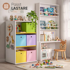 Sekey Aufbewahrungsboxen Stoff 6er Set 33x33x33 cm – Faltbare Ordnungsboxen für KALLAX Regal, Aufbewahrungswürfel mit Grifföse für Spielzeug, Kleidung und Bücher