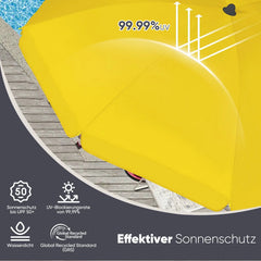 Sekey 200 cm Sonnenschirm mit Schutzhülle, Sonnenschutz UV50+ Sekey