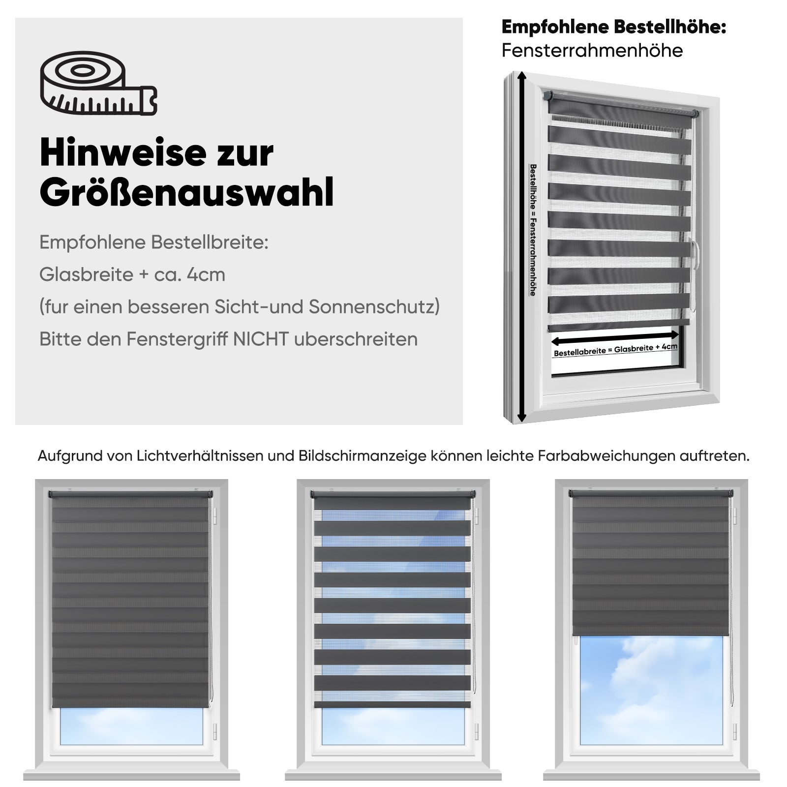 Sekey Duo Doppelrollo Klemmfix Schnurlos - Ohne Bohren, Faltrollo für Fenster & Türen SEKEYMALL
