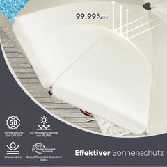 Sekey 200 cm Sonnenschirm mit Schutzhülle, Sonnenschutz UV50+ Sekey
