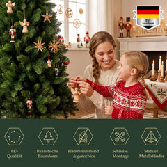 Salcar Künstlicher Weihnachtsbaum – Schmaler Weihnachtsbaum in Bleistiftform mit Metallständer